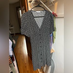 Printed Buttoned Mini Dress (Designed in Paris)